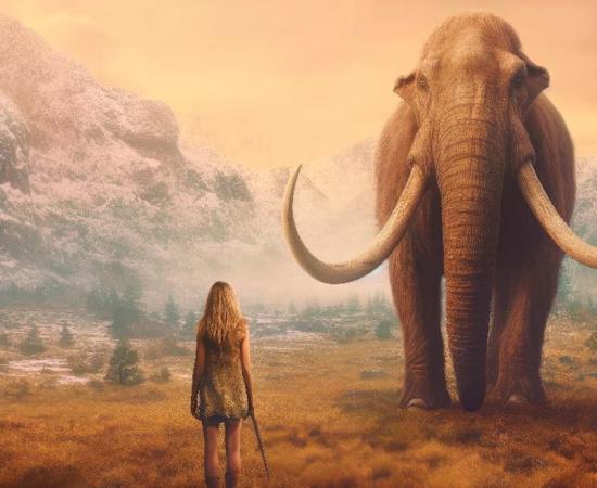 CGI of a prehistoric woman hunting big game. Source: nsit0108/Adobe Stock	