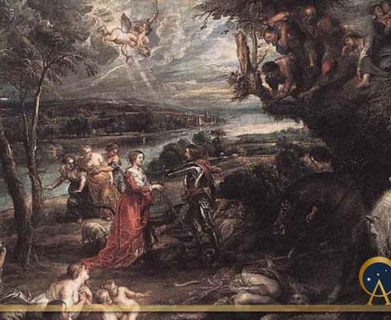 King Charles I as a victorious and chivalrous Saint George in an English landscape, by Peter Paul Rubens (1629–30) (Public Domain)