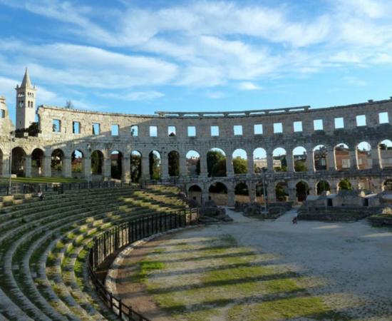 Inside view of the Pula Arena - Croatia