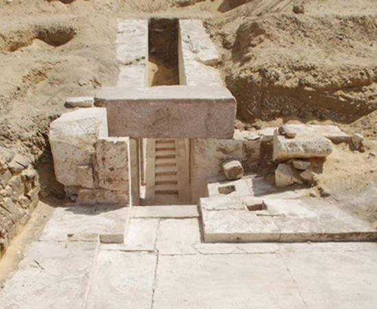 The corridor leading to the interior of the newly-discovered pyramid