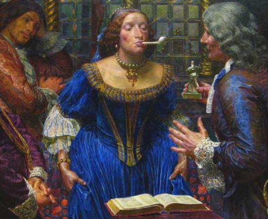 Queen Christina of Sweden kept a specially made tiny flea cannon to ward of tiny intruders. Source: Public domain