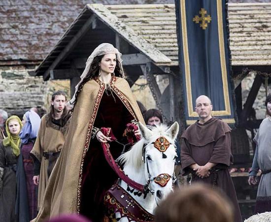 Amy Bailey as Queen Cynethryth in the TV series Vikings. 		Source: The HISTORY Channel