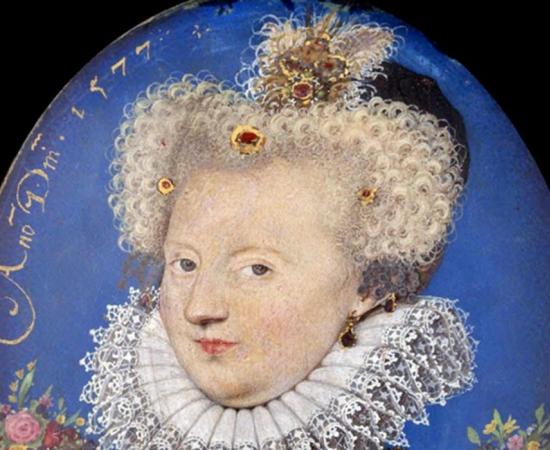 Margaret of Valois, by Nicholas Hilliard, c. 1577.
