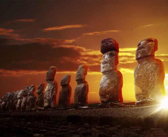 Moai on Rapa Nui, aka Easter Island. Source: thakala /Adobe Stock