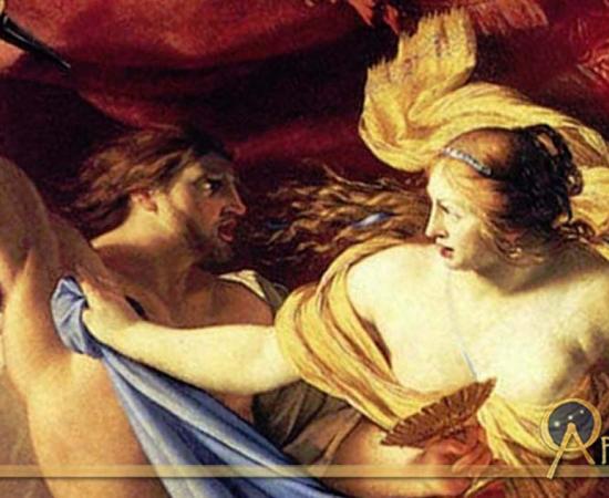 Lucretia And Tarquin, 17th century painting 