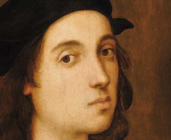 Detail of a self-portrait of Raphael, aged approximately 23.