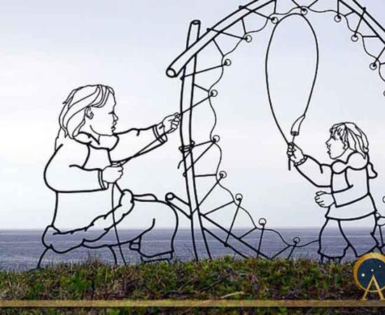 An artistic depiction of the Maritime Archaic culture, at the Port au Choix Archaeological Site. The Maritime Archaic peoples were the first to settle Newfoundland. (David W Enstrom / CC BY-SA 4.0)