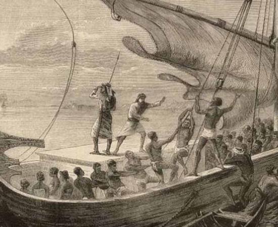 An Arab Slave ship in the Red Sea.	Source: Public Domain