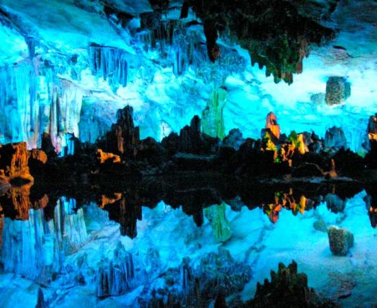 The Reed Flute Cave in southern China is a beautiful geological marvel. Source: Dennis Jarvis / CC BY SA 2.0