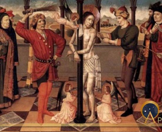 The Flagellation of Christ by Jaume Huguet  (1412–1492) Louvre Museum (Public Domain)