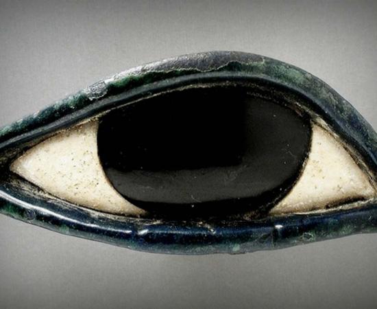 As an amulet, the popular Wedjat eye symbolized health and protection; design by Anand Balaji 