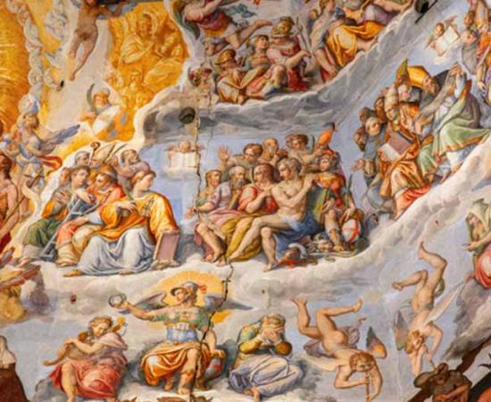 Interior detail from the Florence Cathedral, Cattedrale di Santa Maria del Fiore in Florence, Italy. Source: EnginKorkmaz/Adobe Stock 