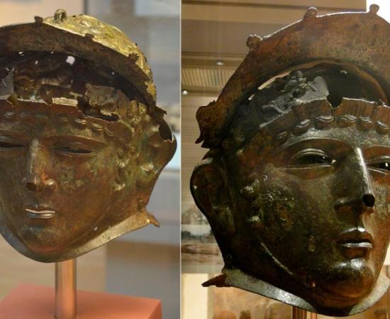 Ribchester Helmet, discovered in the summer of 1796 by the son of Joseph Walton who was playing behind his father’s house in Ribchester, Lancashire, England