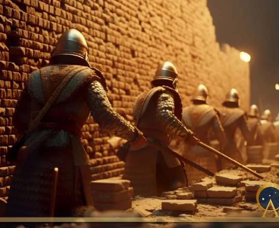 Roman legionaries building a defense wall (Travel Drawn/ Abode Stock)