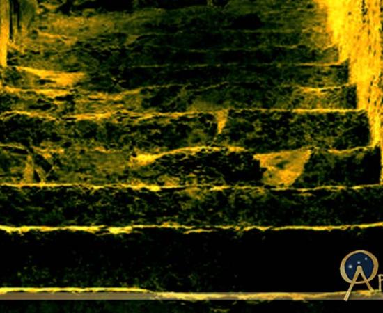 The entrance stairway of 16 steps viewed from the point where Howard Carter uncovered the first sealed doorway