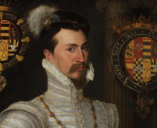 Robert Dudley, Earl of Leicester in a painting that was formerly attributed to the Flemish painter Steven van der Meulen (active 1543–1563). Source: Public domain