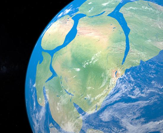 Reconstruction of how the supercontinent Rodinia would have looked. Source: Manuel Mata / Adobe Stock