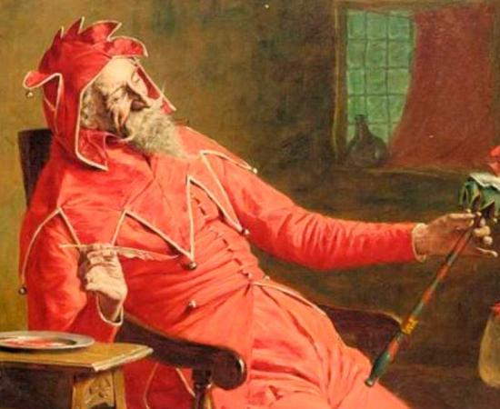 Roland the Farter’s flatulence was seemingly so impressive that it garnered a gift of land from King Henry I. Painting of The Court Jester by John Watson Nicol, 1895	Source: Public Domain
