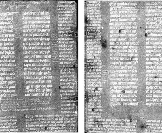 The Cornell High Energy Synchrotron Source (CHESS) provided an incredibly clear view of the medieval text. 