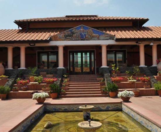 Fountain at modern domus building at Viminacium, Serbia