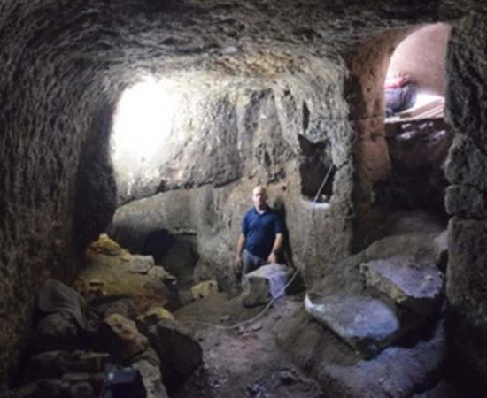 Roman-era stables discovered in the Galilean village of Eilabun, Israel.