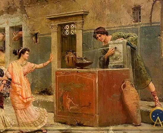 Roman Street Scene by Ettore Forti (late 19th century) (Public Domain)