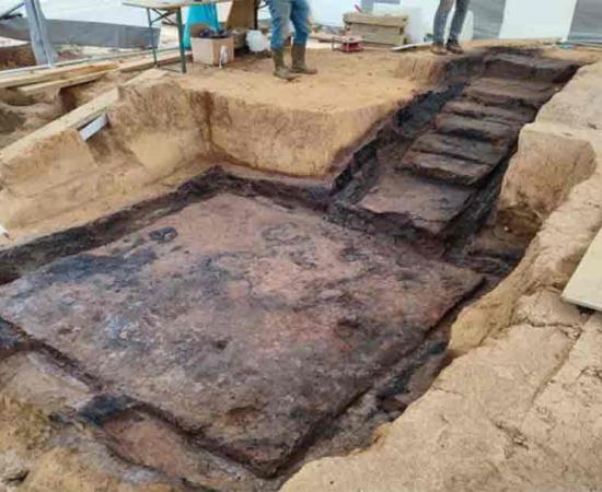 Detail of the Roman cellar found in Frankfurt. Source: Thomas Flügen / Archäologisches Museum Frankfurt