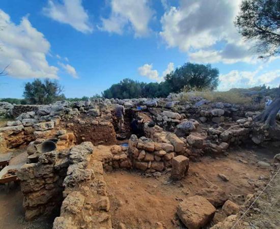The excavation area at the Son Catlar fortress where the Roman artifacts were discovered.                Source: University of Alicante