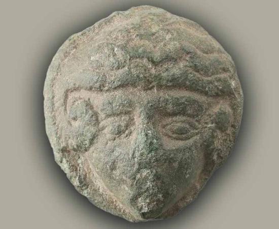 The Roman bronze plaque measures only 26-28 mm in diameter. Source: Museum Vestsjaelland