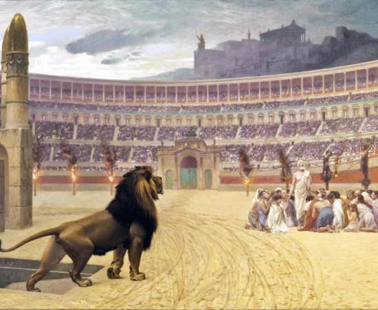 Roman executions at the Colosseum were a gruesome affair, as depicted in The Christian Marturs' Last Prayer by Jean-Léon Gérôme. Source: Public domain