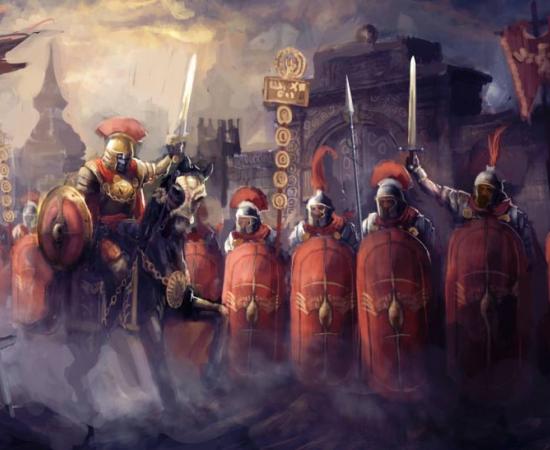 A Roman legion and its general.