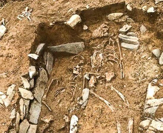 Skeletal Remains at Five Mile Lane near Barry in Wales. Source: Rubicon Heritage Services Ltd