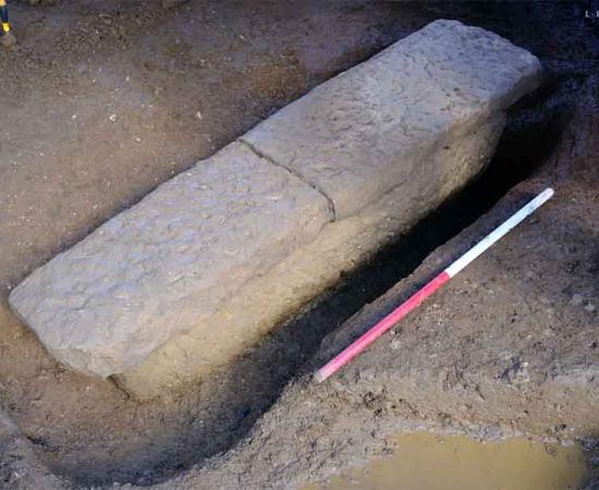 A Roman Coffin has been unearthed during restoration works in Bath. 