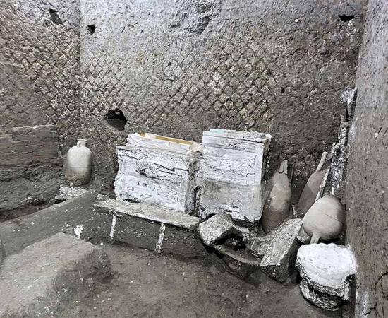 Excavations at the Civita Giuliana villa reveal life in Roman slave quarters at time of eruption. Source: Ministero della Cultura