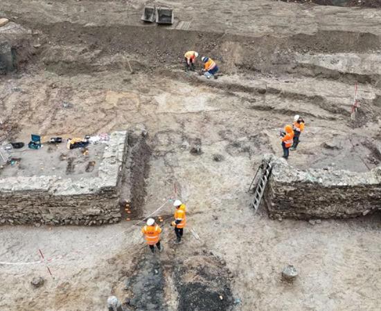 Excavations of the Roman bathhouse in Nijmegen.