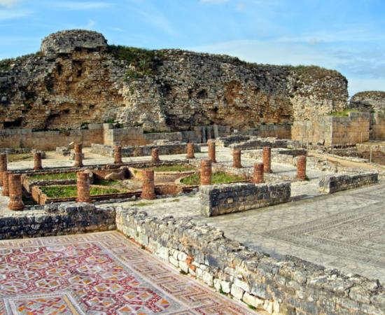 Roman ruins at Conimbriga, Portugal, representative of Roman Iberia
