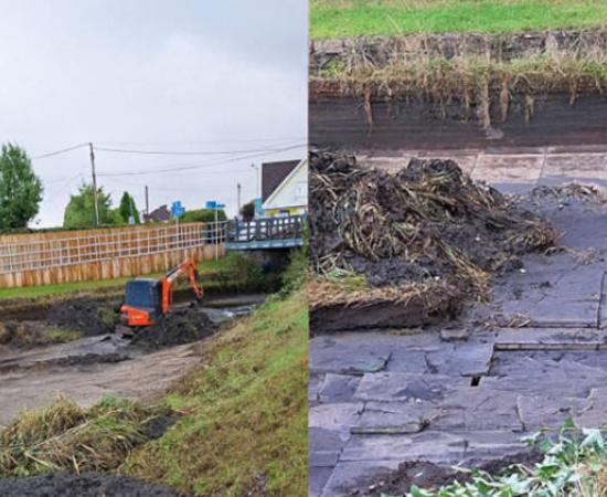 The likely Roman bath finding at Cefn Flight.  