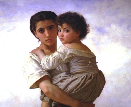 Painting 'Young Gypsies.' Family is key in the Romani people’s culture.