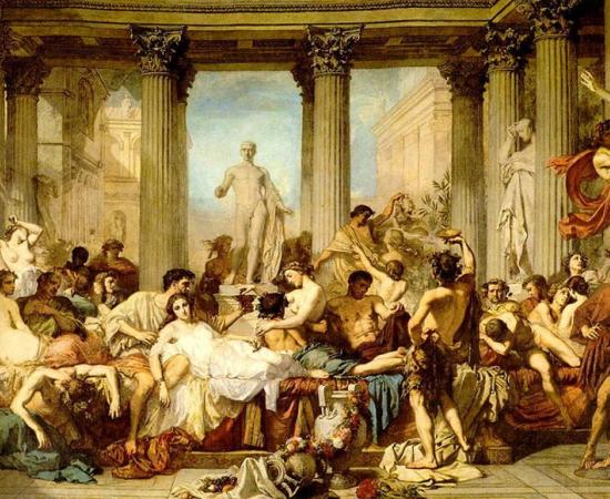 The Romans of the Decadence (1847) by Thomas Couture. 