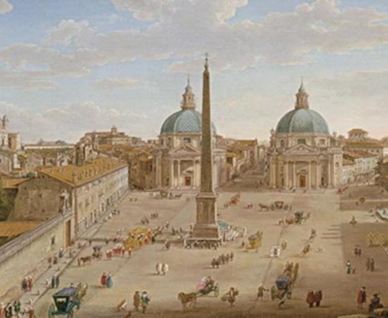 Roma: Piazza del Popolo by Hendrik Franz van Lint.