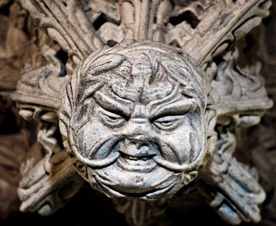 One of the best ‘Green Man’ carvings in Rosslyn Chapel.