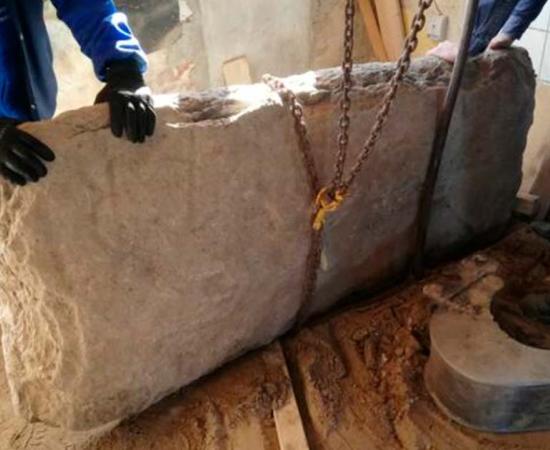 The runestone discovered in Randers, Denmark is likely older than the Jelling stones. Source: Lene Brandt/DR