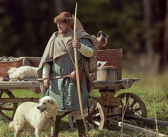 Pavel Sapozhnikov as a 10th century Russian hermit.