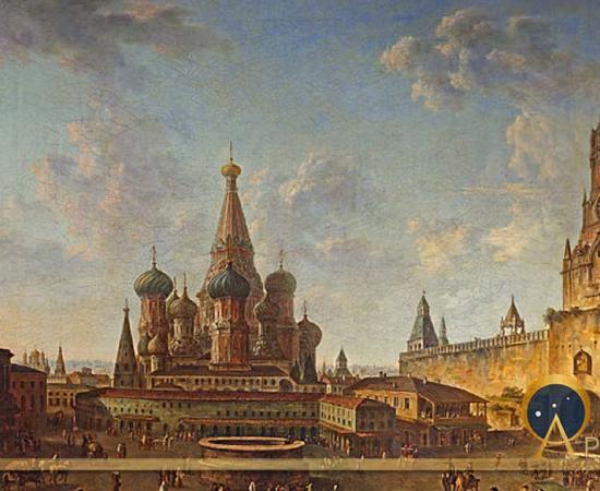Red Square in Moscow by Fyodor Alekseyev  (–1824)(Public Domain)