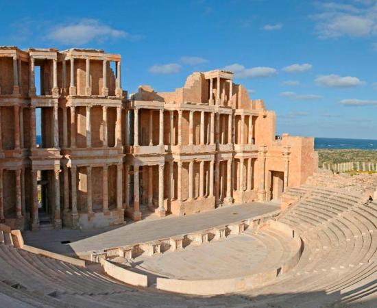 Ruins of the Roman Theatre of Sabratha city, Libya. A UNESCO World Heritage Site since 1982. Source: E. Michael James/Adobe Stock
