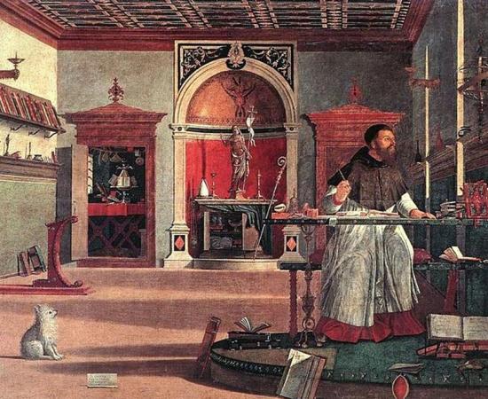 ‘Visione di sant' agostino’ (vision of Saint Augustine) (1502) by Vittore Carpaccio.  