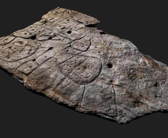 Overhead view of the Saint-Bélec slab.          Source: Denis Glicksman / Inrap