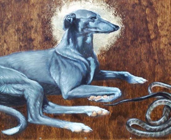 An image showing the story of St. Guinefort. 