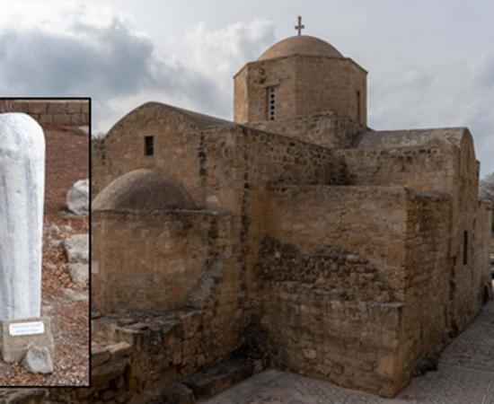 Agia Kryiaki Church. Inset: Saint Paul’s Column. 