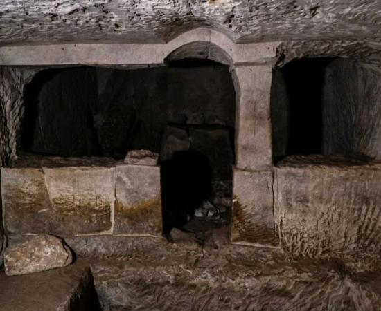 Interior of the tomb purported to be that of Holly Salome in Israel.	Source: Israeli Antiquities Authority